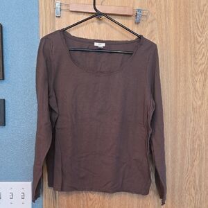 J. Jill Brown Long Sleeve Top